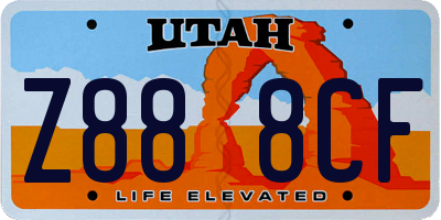 UT license plate Z888CF
