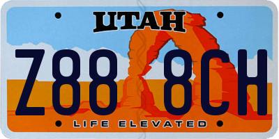 UT license plate Z888CH