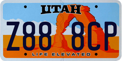 UT license plate Z888CP