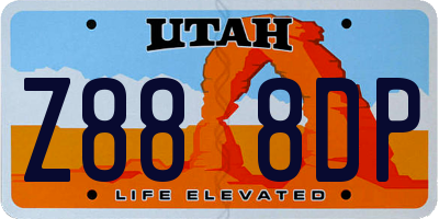 UT license plate Z888DP