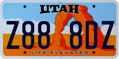 UT license plate Z888DZ
