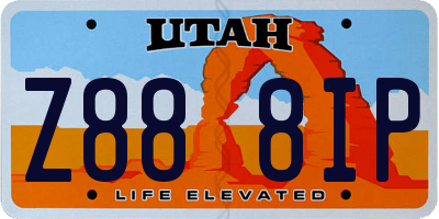 UT license plate Z888IP