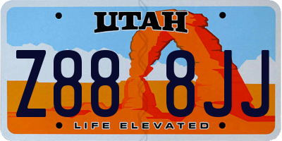 UT license plate Z888JJ