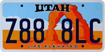 UT license plate Z888LC