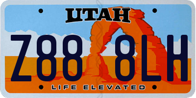 UT license plate Z888LH