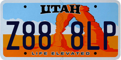 UT license plate Z888LP