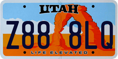 UT license plate Z888LQ