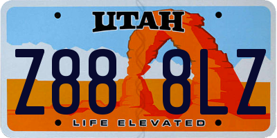 UT license plate Z888LZ