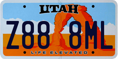 UT license plate Z888ML