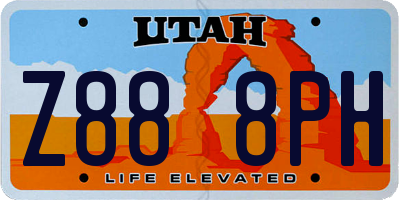 UT license plate Z888PH