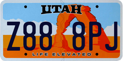 UT license plate Z888PJ