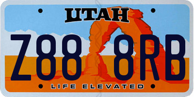 UT license plate Z888RB
