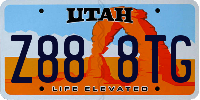 UT license plate Z888TG