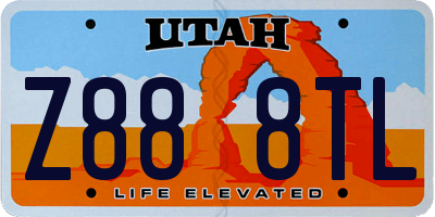 UT license plate Z888TL