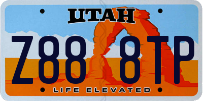 UT license plate Z888TP