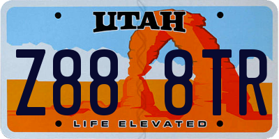 UT license plate Z888TR