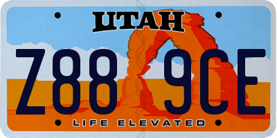UT license plate Z889CE