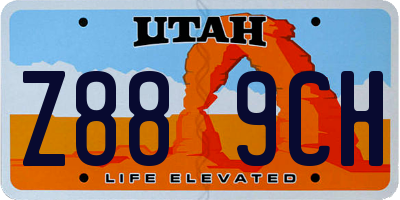 UT license plate Z889CH