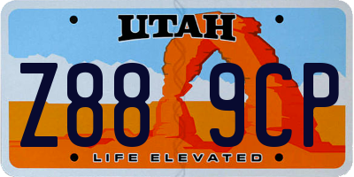 UT license plate Z889CP