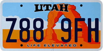 UT license plate Z889FH