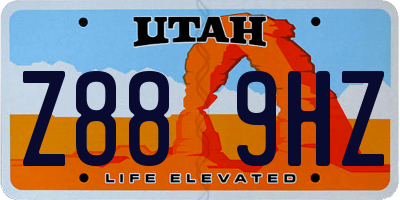 UT license plate Z889HZ