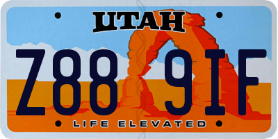 UT license plate Z889IF