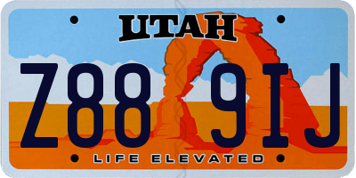 UT license plate Z889IJ