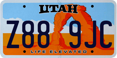UT license plate Z889JC