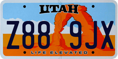 UT license plate Z889JX