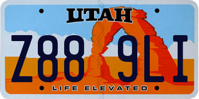 UT license plate Z889LI