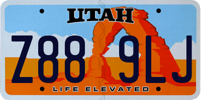 UT license plate Z889LJ