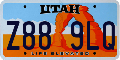 UT license plate Z889LQ