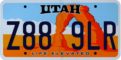 UT license plate Z889LR