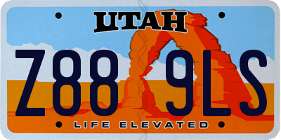 UT license plate Z889LS