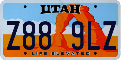 UT license plate Z889LZ