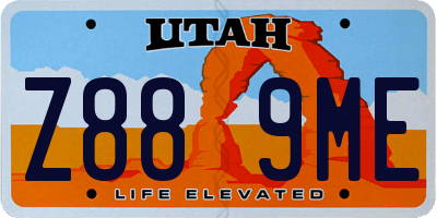 UT license plate Z889ME