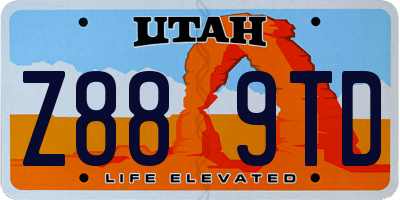 UT license plate Z889TD