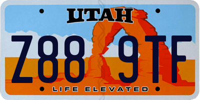 UT license plate Z889TF