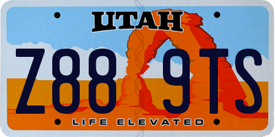UT license plate Z889TS
