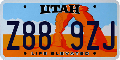 UT license plate Z889ZJ