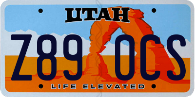 UT license plate Z890CS