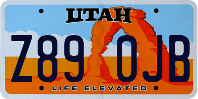 UT license plate Z890JB