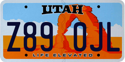 UT license plate Z890JL