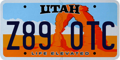 UT license plate Z890TC