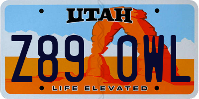 UT license plate Z890WL