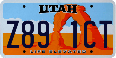 UT license plate Z891CT