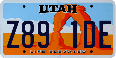UT license plate Z891DE