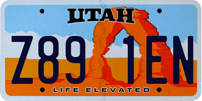 UT license plate Z891EN