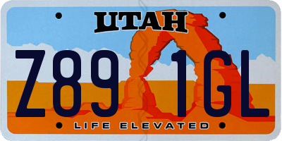 UT license plate Z891GL