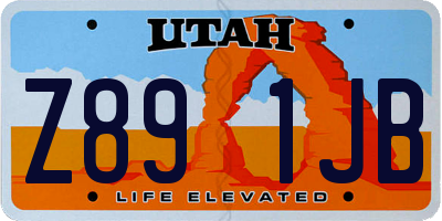 UT license plate Z891JB